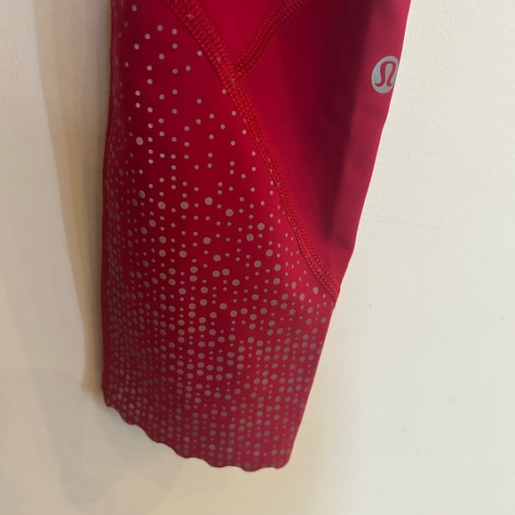 Lululemon Women’s Red Wunder Train High Rise Cropped 23” Leggings Size 8 Tight - Picture 2 of 7